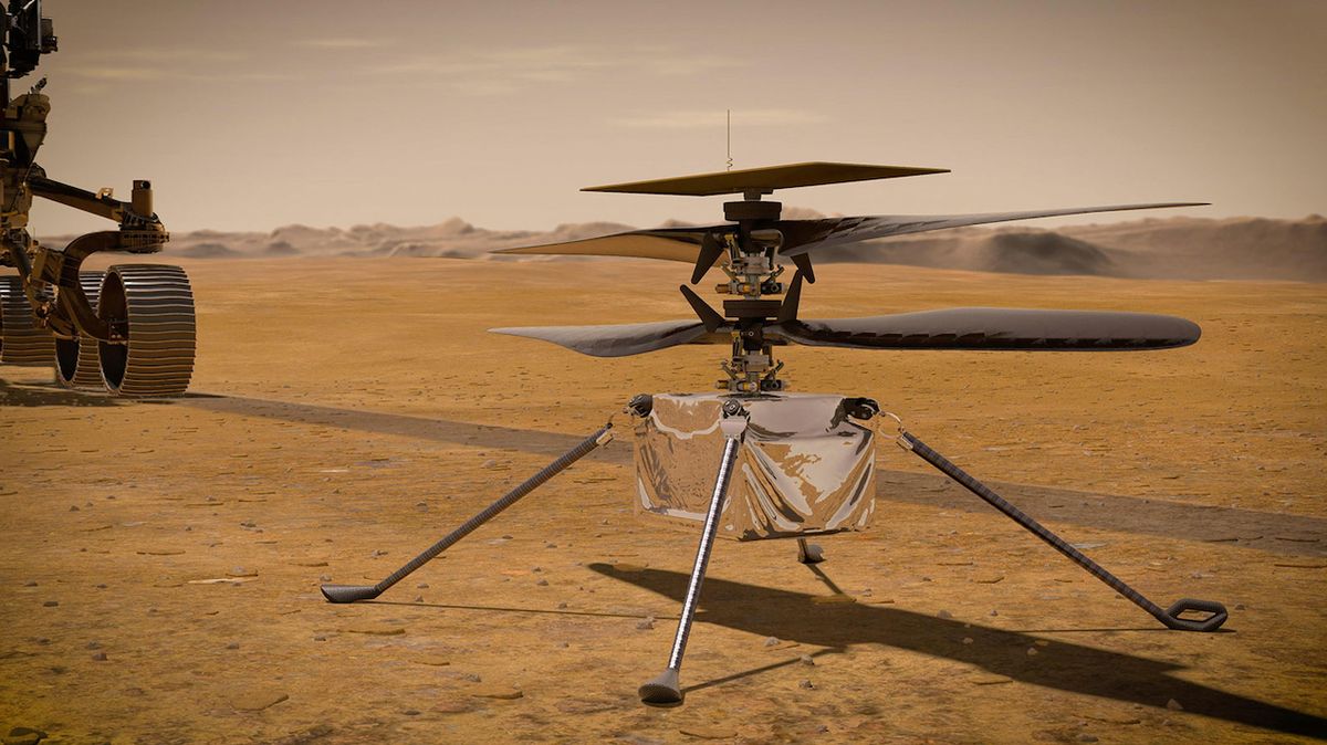 „Bratři Wrightové na rudé planetě”. NASA plánuje let helikoptéry na Marsu na začátek dubna